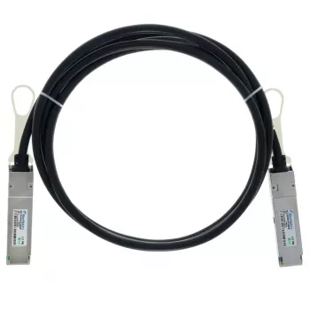 BlueLAN Câble d'attache directe QSFP+ compatible H3C QSFP-40G-2M-CM-BL, 40GBASE-CR4, 30AWG, 2 mètres