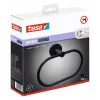 Anneau porte-serviette MOON BLACK Tesa autocollant métal thermolaqué noir mat