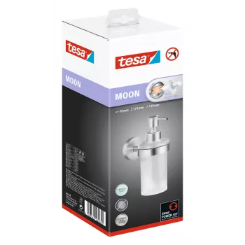 Distributeur de savon Tesa MOON 200 ml aspect inox verre