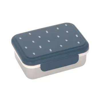 Lässig Happy Prints Children's Stainless Steel Lunch Box, 1 l, 17 x 13 x 6 cm, PP Lid with Silicone Ring, Dark Blue