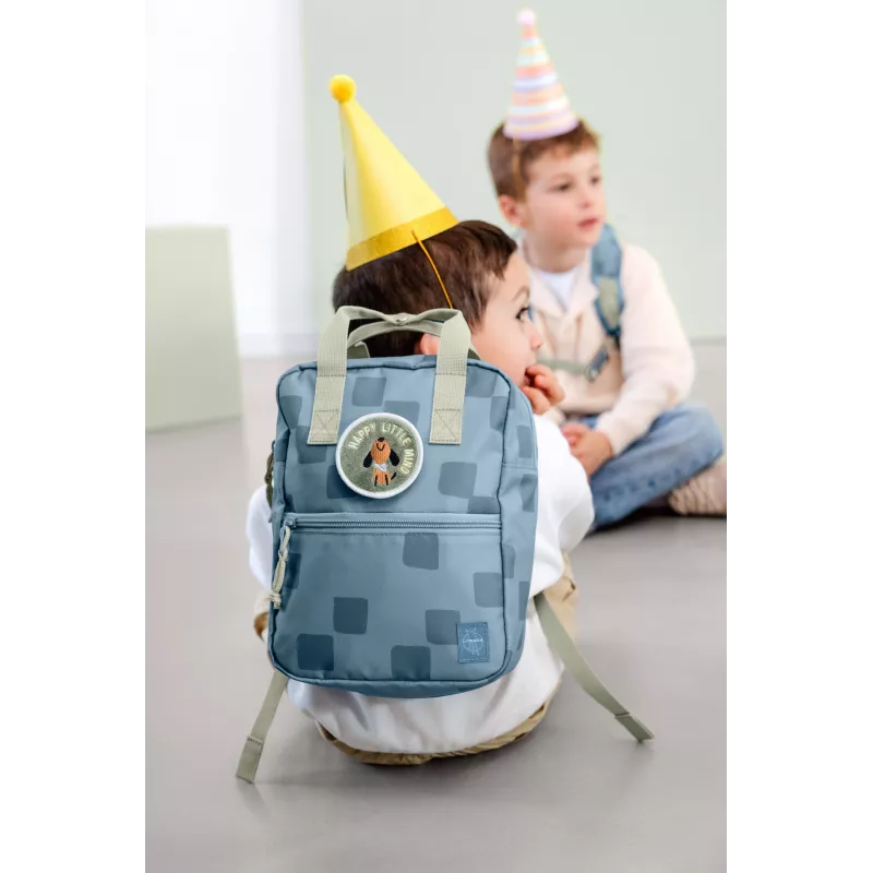 Mini sac à dos carré Lassig Pattern Party Blue