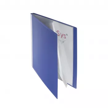 Porte-vues FolderSys A4 bleu avec 10 pochettes