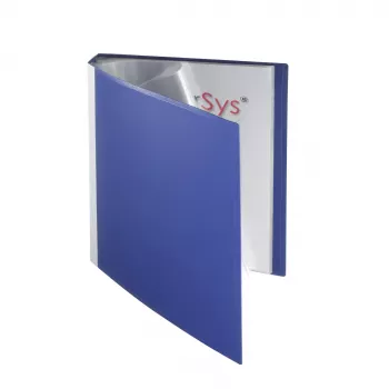 Porte-vues FolderSys bleu avec 30 pochettes A4