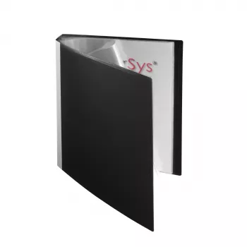 Classeur de présentation FolderSys A4 noir avec 40 pochettes