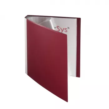 Porte-vues FolderSys bordeaux avec 40 pochettes