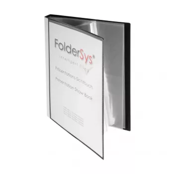 Porte-vues Foldersys A4 noir 40 pochettes