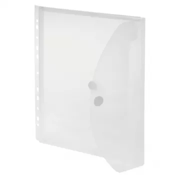 Pochettes de classement extensibles FolderSys A4 transparentes avec soufflet de 20 mm, lot de 10