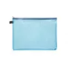 Pochettes à documents FolderSys A4 à fermeture éclair, transparentes, lot de 10