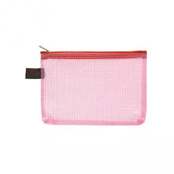 Pochettes à fermeture éclair FolderSys A6 rouges, lot de 10