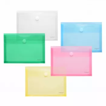 Pochettes à documents FolderSys couleurs assorties lisses A5, lot de 10