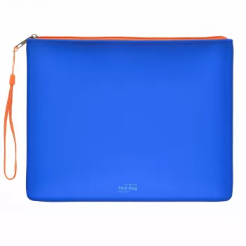 Pochette à fermeture éclair en silicone FolderSys PHAT BAG A5, bleue (40484-40)
