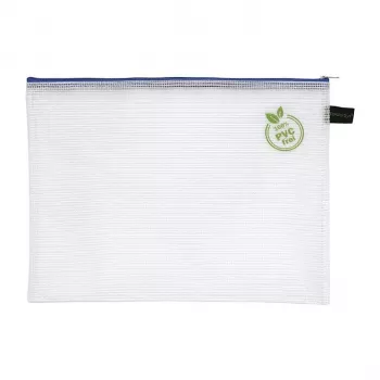 Foldersys pochette à documents à fermeture éclair A4 transparent PVC