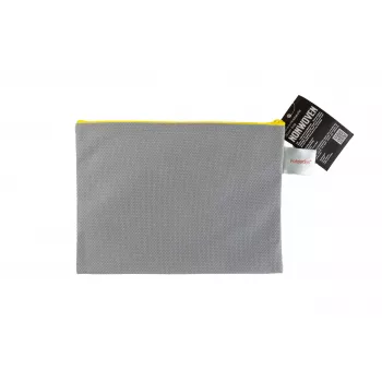 Pochette à fermeture éclair FolderSys A5 grise opaque en non-tissé PP 190 x 255 mm