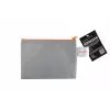 Pochette à fermeture éclair FolderSys A6 grise opaque en non-tissé PP 125 x 180 mm