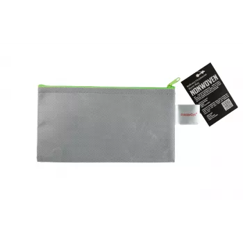 FolderSys pochette à fermeture éclair DL gris opaque non-tissé PP 120 x 220 mm