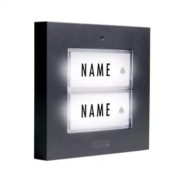 M-E MODERN-ELECTRONICS KTB-2 A bouton de sonnette 2 familles anthracite lumineux