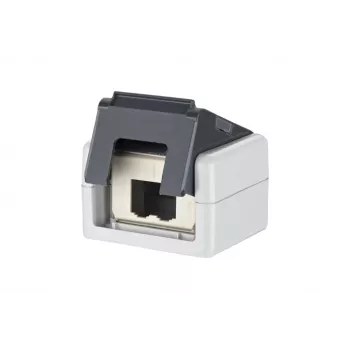 METZ CONNECT E-DAT boîtier modulaire avec 12 ports, gris clair (RAL 7035), IP20, vide
