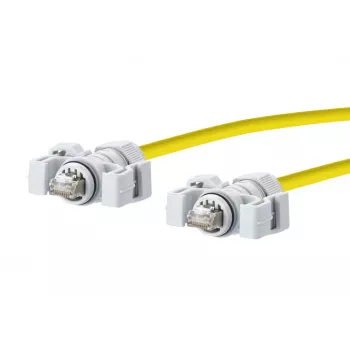 METZ CONNECT E-DAT Industry câble de raccordement V6 IP67 Cat6 SF/UTP 15 m jaune