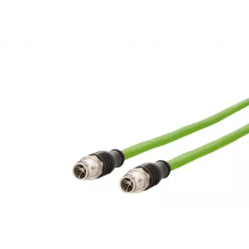 Câble de raccordement Ethernet industriel METZ CONNECT M12, Cat.6A, 10 m, vert