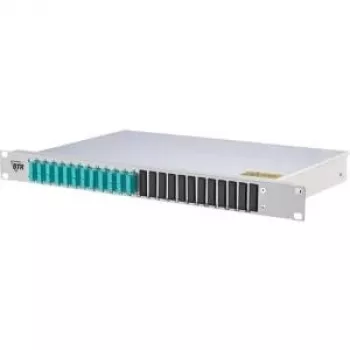 METZ CONNECT 150255BA12-E panneau de brassage fibre optique 1U 24 ports LC-duplex OM4 - gris (RAL 7035)