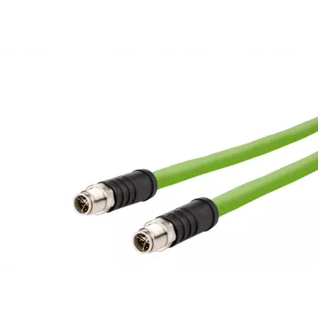 METZ CONNECT câble M12-M12 8 broches codage X torsion 5 m