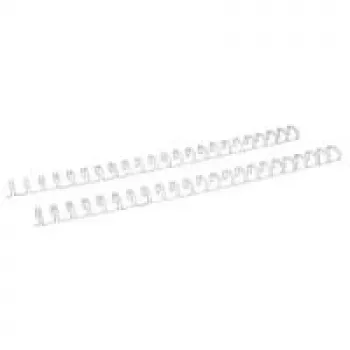 LMG Signaltechnologie 100 dos de reliure métallique Twin Loop blancs 6,4 mm pour 30 feuilles