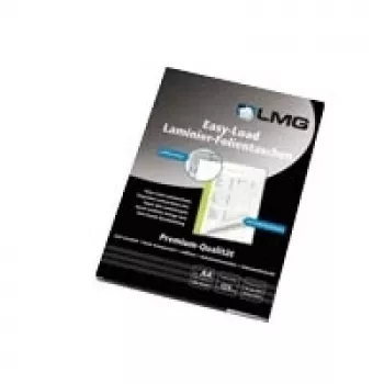 Pochettes de plastification LMG Easyload A4 brillantes, 125 microns, lot de 100