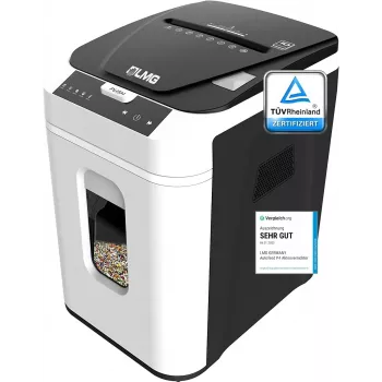LMG AUTO180P4 Cross-Cut Paper Shredder, P-4, 10 Sheets, 18 L, Black