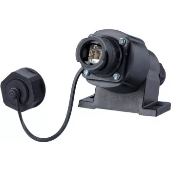 METZ E-DAT Industry IP67 V1 AP + insert de prise RJ45 Cat.6A classe EA, T568B