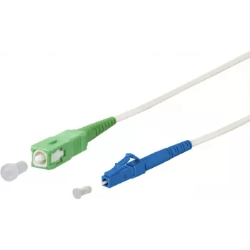 Câble de raccordement METZ CONNECT OpDAT SC-S APC/LC-S OS2 blanc 2,0 m