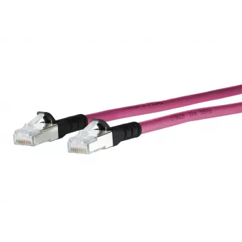 Câble de raccordement METZ CONNECT Cat.6A 1308451002-E, violet, 1 m