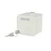 METZ CONNECT 1309470002KI IP44 Surface Mount Module Housing with Hinged Cover and Lock, 2 Module Slots, Light Grey (RAL 7035)