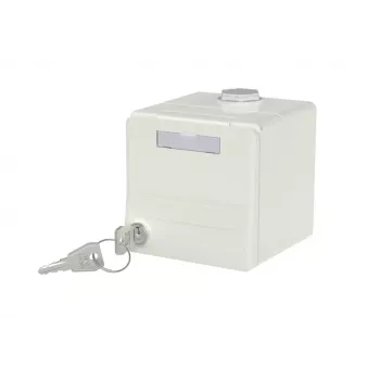 Boîtier de module en saillie METZ CONNECT 1309470002KI IP44 avec couvercle rabattable et serrure, 2 emplacements de module, gris clair (RAL 7035)