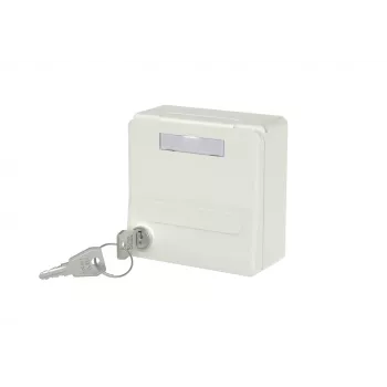Boîtier encastré METZ CONNECT 1309471002KI avec couvercle rabattable et serrure, blanc pur