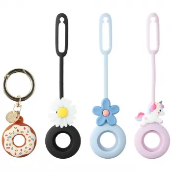 4SMARTS Omega set de coques en silicone pour Apple AirTag (lot de 4, multicolore)