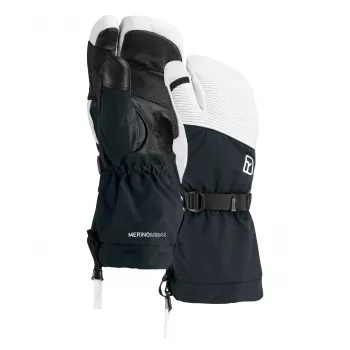 Gants 3 doigts freeride Ortovox Pro, noir Black Raven/Black, taille L
