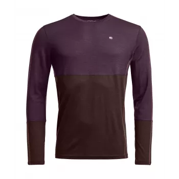 Ortovox 185 Rock N Wool Long Sleeve - Dark Wild Berry, taille S