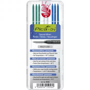 PICA-MARKER Pica DRY Recharges Special - 8 mines (graphite, rouge, blanc) 2,8 mm