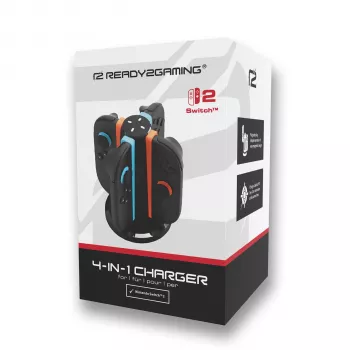 Ready2Gaming Nintendo Switch 2 chargeur 4 en 1 - station de charge pour Joy-Con et manettes Pro