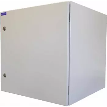 Armoire réseau RESISTER 19 inch Pro Aktiv - indice de protection IP54/IP55 - porte en acier pleine - 12U - largeur x profondeur 600x600 mm - ventilateur actif - filtre - gris clair (99RRA19WV126MG)
