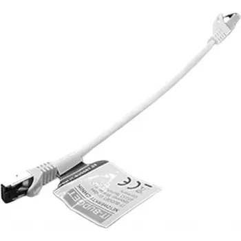 Câble de brassage IT-BUDGET Full Copper Premium - Flex AWG 26 - Cat.8.1 - 2000 MHz - sans halogène - PoE+ - 40 Gbit - blanc - 0,5 m