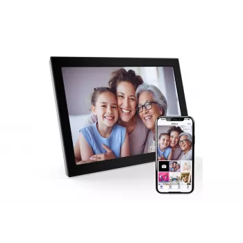 Cadre photo numérique WiFi XORO 10,1 pouces avec écran IPS multitouch, 16 Go, noir