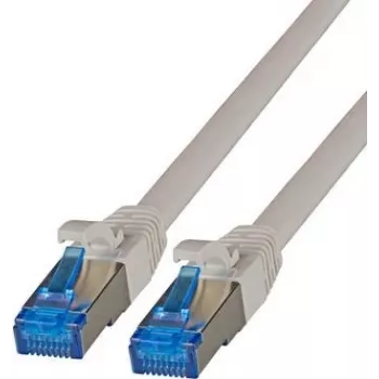 Câble patch premium IT-BUDGET Full Copper - Super Flex TPE - Cat.6A - 500 MHz - LSZH - PoE+ - AWG 27 - gris - 0,15 m