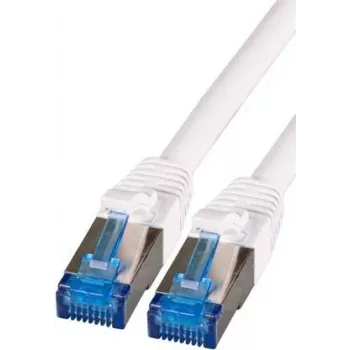 Câble patch IT-BUDGET Full Copper Premium - Super Flex TPE - Cat.6A - 500 MHz - LSZH - PoE+ - AWG 27 - blanc - 0,15 m