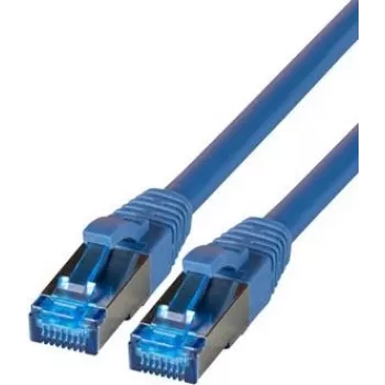 Câble patch IT-BUDGET Full Copper Premium - Super Flex TPE - Cat.6A - 500 MHz - LSZH - PoE+ - AWG 27 - bleu - 3 m