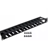 Rockstable Panneau de gestion des câbles 1U 19 pouces - Noir - Acier SPCC - 483 mm (RS19-02)
