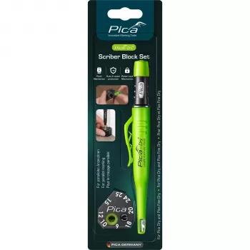 Pica Dry Scriber Block Set - crayon automatique Longlife avec étui et mines