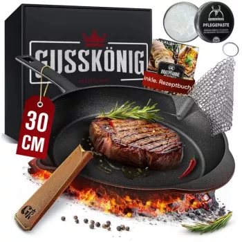 Gusskönig poêle à frire en fonte pré-assaisonnée 30 cm (GK-44)