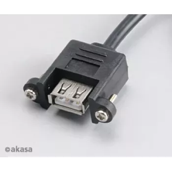 Akasa AK-CBUB06-60BK Internal to External USB 2.0 Cable, 60 cm, Black