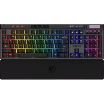 Clavier gamer mécanique MSI STRIKE PRO W SILENT FR, tenkeyless, switches Kailh Low Profile Red, RGB, AZERTY